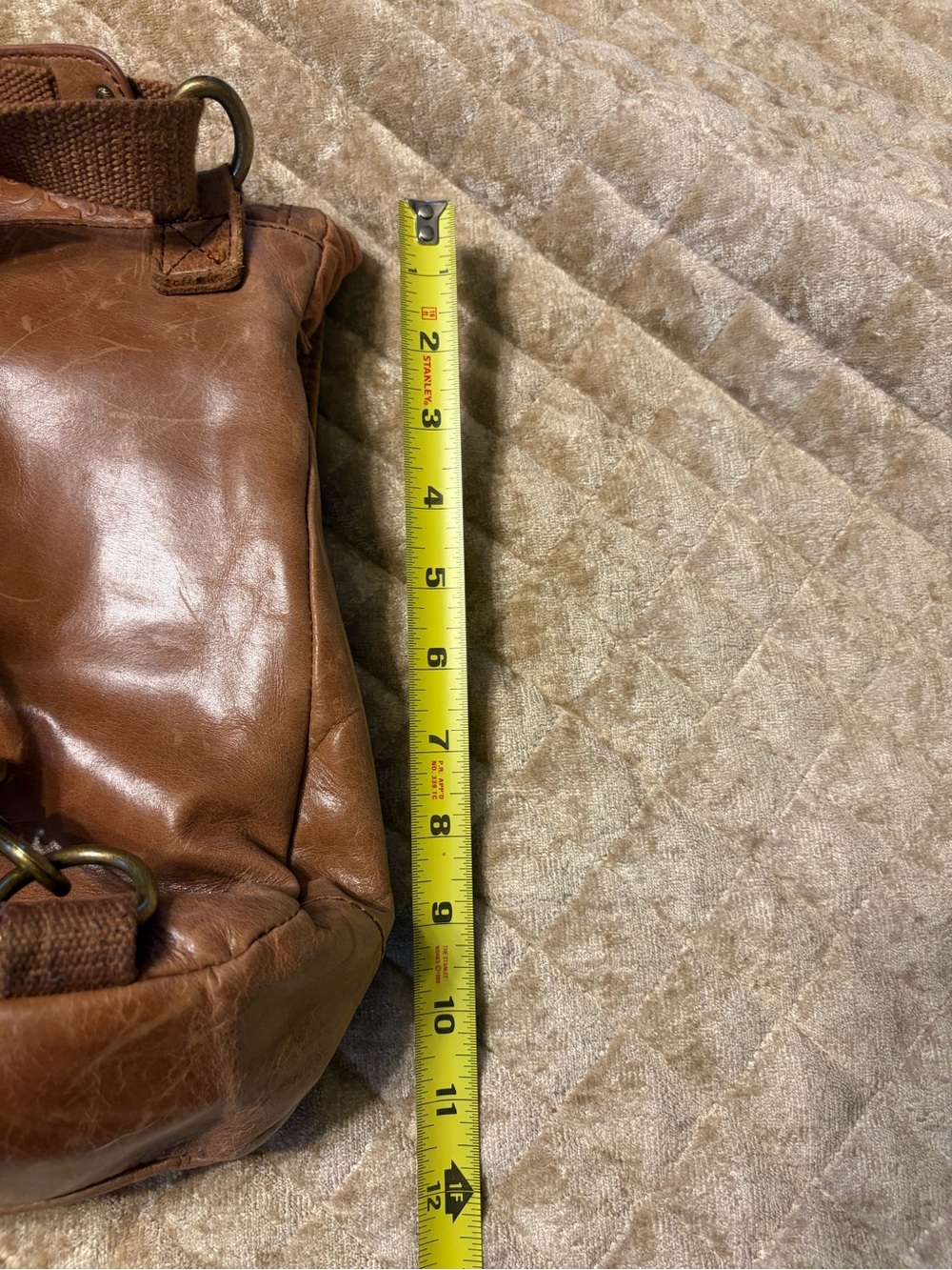 The SAK Brown Floral Embossed Leather Crossbody Bag - Picture 11 of 11